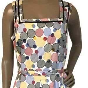 Anne Klein White with Red Yellow Blue and Black